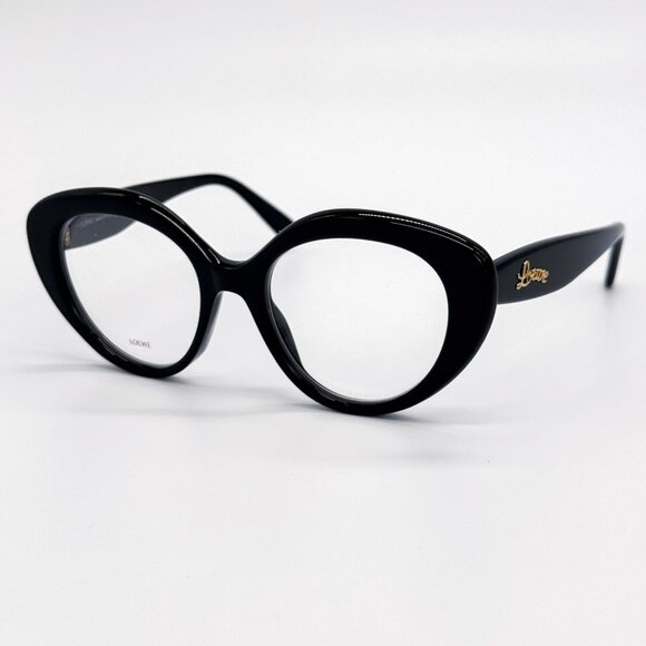 NEW LW50088I 001 WOMEN BLACK CAT EYE EYEGLASSES LOEWE - Picture 3 of 11